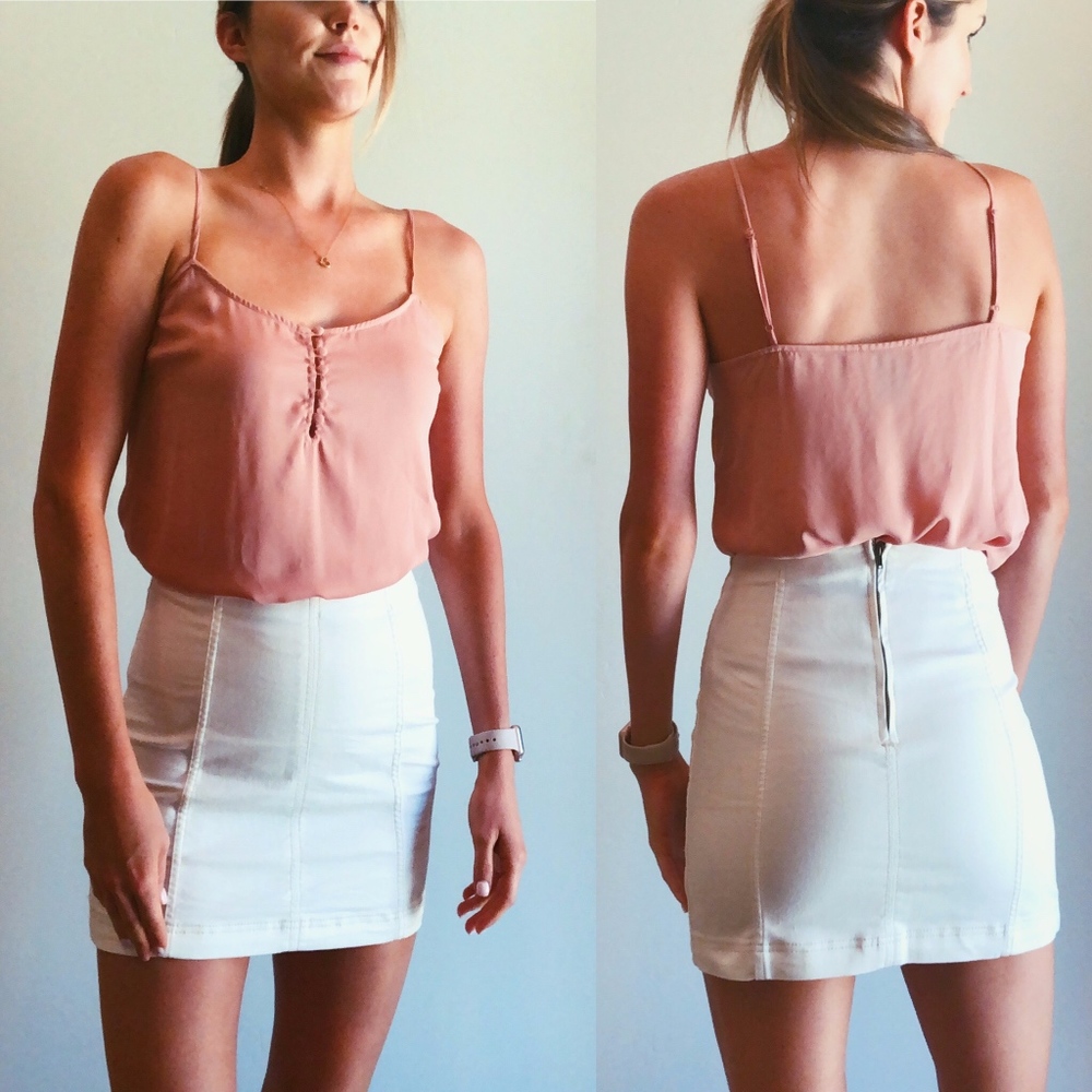 REVOLVE Dusty Pink Silk Tank